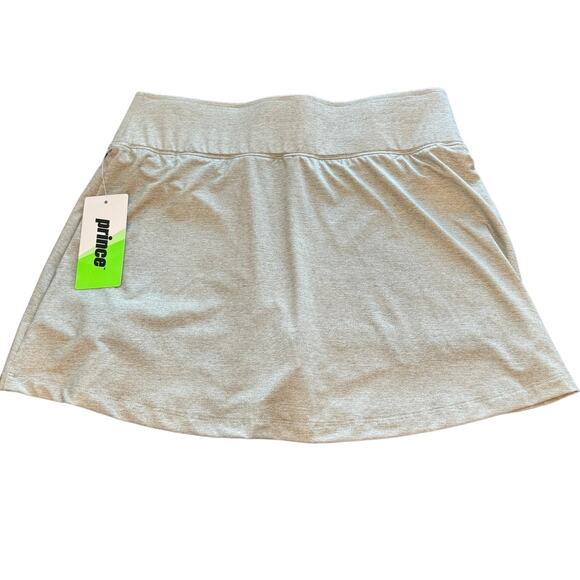 New ~ PRINCE ~  Women's Light Heather Gray Match Knit Skort Size M - Picture 4 of 9